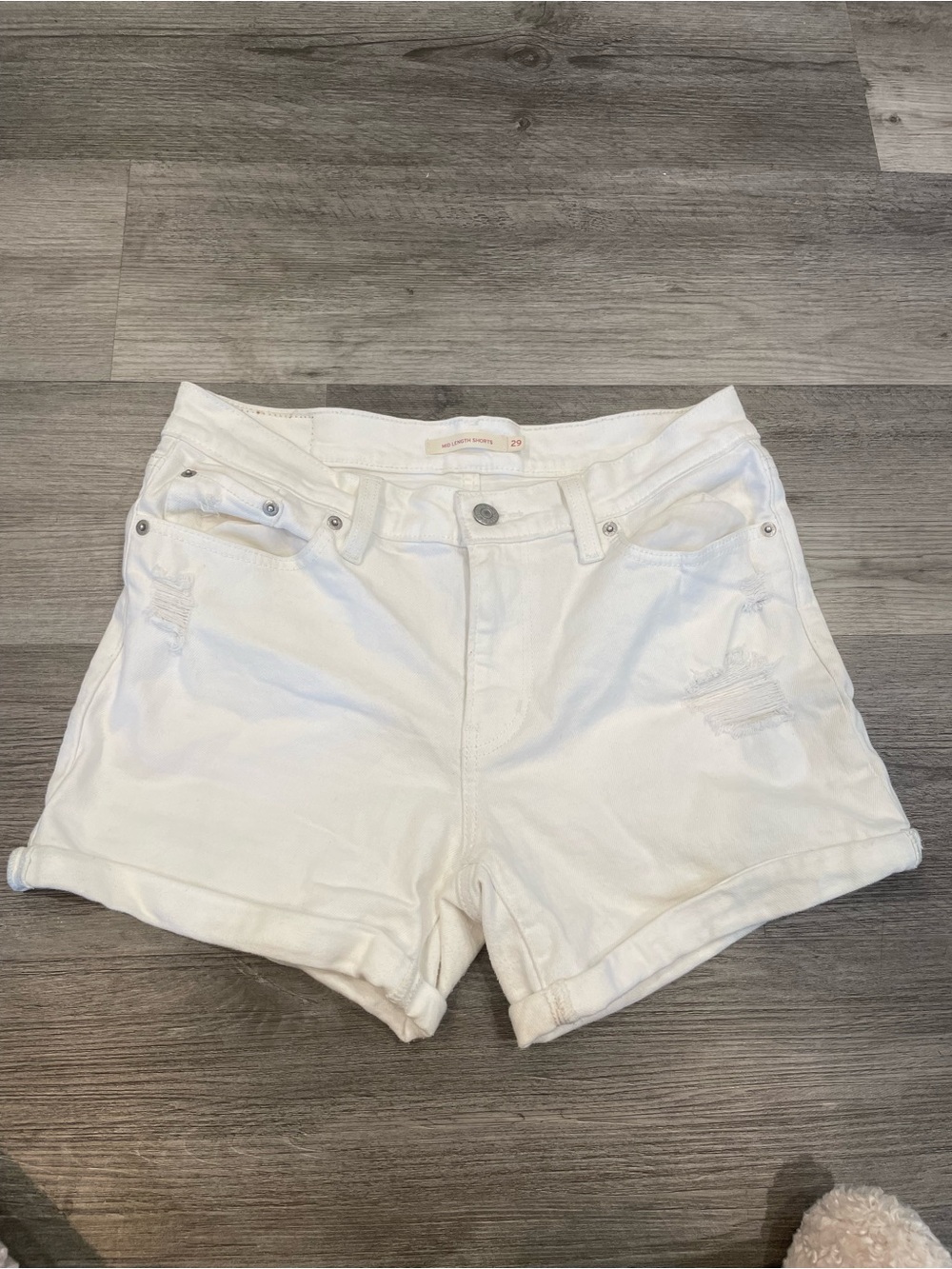 White Women's Denim Roll-Hem Shorts Levi’s